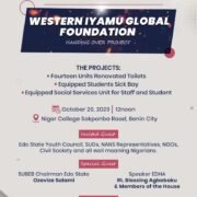 Invitation to the handing over of projects executed at Niger College, Sakponba road, Benin City Edo State.
