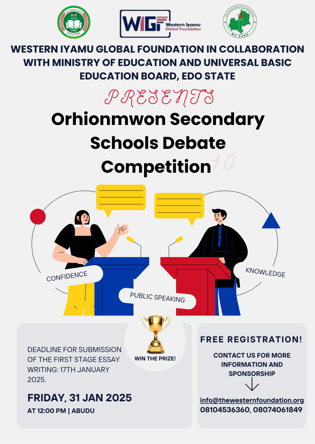 Orhionmwon Secondary Schools Debate Competition 1.0